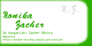 monika zacher business card