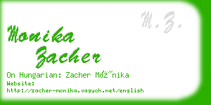 monika zacher business card